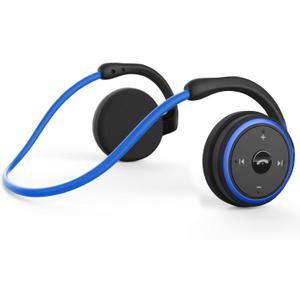 RTUSIA Small Bluetooth Headphones Wrap Around Head - Sports Wireless Headset with Built in Microphone and Crystal-Clear Sound, Foldable and Carried in The Purse, and 12-Hour Battery Life, Blue