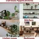 8 Inch Minimalism Floating Shelf Brackets, 6-Pack 1/5 Thick Carbon Steel Hidden Shelf Brackets, Rustic Industrial Brackets for Wall Decor