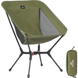 Naturehike YL01 Snap Camping Chair, 1 Second Setup Frame, 441lb Capacity, Portable Backpacking Chair with Storage Bag, Lightweight & Compact Folding Camp Chair for Backpacking Camping Fishing (Green)