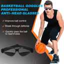 Weewooday 8 Pack Basketball Dribbling Goggles Adjustable Sport Training Glasses Black Dribble Goggles for Basketball Training Equipment for Men