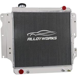 ALLOYWORKS 3 Row All Aluminum Radiator For 1987-2006 Jeep Wrangler TJ YJ 2.4L 2.5L 4.0L 4.2L 2001 2002 2003 2004 2005 PRO