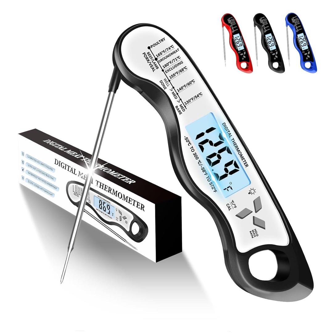 4 x Meat Thermometer Digital, IP67 Waterproof Food Thermometer for Cooking