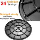 2 PCS 16 Inch Lazy Susan Turntable Heavy Duty Rotating Swivel Stand Lazy Susan with Steel Ball Bearings Flat Base Stand for TV/Computer/Monitor/Arts/Crafts/Bonsai/Statue/Cabinet Organizer