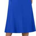 ANIVIVO Women's Midi Length Skorts Skirts with Pockets Modest Skirts 28" Long Knee Length Athletic Skorts(Royal Blue XL)