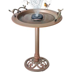 BSTGIFTS Metal Bird Bath - Iron Birdbath 28.5" H, Bird Bath for Water Fountain, Bird Feeder Bowl for Yard Patio Lawn Decor (Fountain Pump not Included)