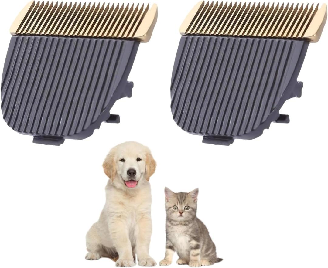 Dog Hair Clipper Blade Professional Pet Clippers Replacement Blades Cat Dog Accessory for Baorun P2/P3 (One Size, 2pcs)