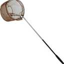 RESTCLOUD Bait Net and Fishing Landing Net with Telescoping Pole Handle Extends to 59 inches (Brown)
