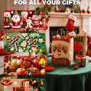 Sipthene 24 Pack Christmas Gift Bags with Handles, Kraft Paper Goody Treat Bags for Holiday Present Wrapping (6 Designs, 9" x 7" x 3.3") - for Xmas Party Favors, Classroom, Wedding Decor Supplies Bulk