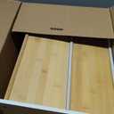 Bread Box for Kitchen Countertop: Bamboo Bread Storage Container for Homemade Bread, 2 Layer Breadbox, Large Bread Keeper Holder, White