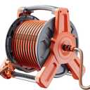 100FT Water Hose with Reel & Holder for Balcony & Patio