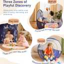 3PC Kids Play Tent with Tunnel and Ball Pit, Pop up Play Tents for Toddlers, Space World Playhouse for Indoor & Outdoor Use, Starry Sky Tent with Carry Bag, Ideal Gifts for Boys & Girls