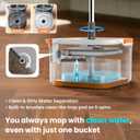 Mop Set, Spin Mop with Separate Dirty Water System, Deep-Cleaning Mops for Floors, Versatile Mops for Walls