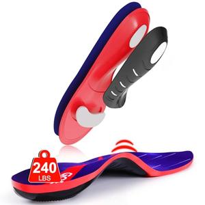 240+Ibs Plantar Fasciitis Insoles,FSA HSA Eligible,High Arch Support Inserts for Men Women,Heavy Duty Support for Orthotics Inserts,Flat Feet Insoles,Pain Relief(Red, M(Men 9-10.5/Wmoen 10-11.5)