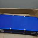 Empty Mahjong Game Set Case, Blue Aluminum Protective Case with Mahjong Tiles Trays(Tiles not Included,2Pcs/Set), Plastic Trays with Lids, Mahjong Set Storage Box