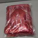 10ft x 10ft Red Backdrop Curtain with Lights String for Parties, Sheer Tulle Wedding Photo Backdrops Drapes for Baby Shower Birthday Party Decorations Background for Photography (W5' x H10'(2 panels))