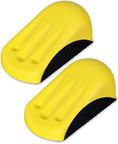 VIBRATITE 5 Inch Hook and Loop Mouse Hand Sanding Block, Ideal for Woodworking, Furniture Restoration, Home and Automotive Body,Sanding Pad Hook Backing Plate for Sanders or Polishers,2PCS