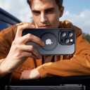 SPIDERCASE Designed for iPhone 16 Pro Case, Magnetic [2+Full Coverage Tempered Glass Screen Protector] [Full Camera Protection] Anti-Fingerprint Anti-Scratch for iPhone 16 Pro 6.3, Black