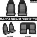 SAPUBK Front and Rear Seat Covers Sets Replace for 1982-2002 Pontiac Firebird/Trans Am, Knitted Fabric Composite Soft Foam Lining Airmesh Breathable Seat Cover