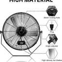 HealSmart 24 Inch Industrial Wall Mount Fan, 3 Speed Commercial Ventilation Metal Fan, 2 Pack