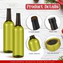 Acellegic 16 Set Christmas Coquito Bottles 25 oz Coquito Plastic Wine Bottles with Caps Labels Stickers PVC Shrink Capsules Ribbons Funnel for Homemade DIY Craft Xmas Party Brewing Beverages Liqueur