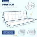 Porch Swing Cushions with Backrest, Replacement Swing Cushions Waterproof for Outdoor Patio Furniture, 2-3 Seater Outdoor Swing Bench Cushions Replacement with Ties (Navy, 60x40 Inches)