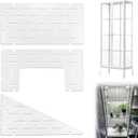 Acrylic Shelves for IKEA Milsbo Cabinets, Clear Acrylic Plant Corner Shelves Compatible with IKEA Milsbo Tall Greenhouse Cabinet - 8mm Thick 3 Pack Combo Set