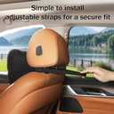 2pcs Car Neck Pillow for headrests,Support Drive Seats Head Cushion Pillows,Superfiber Suede,Plant-Based Polyester,Thickness & Height Adjustable,11.8x7.5,Inner Liner fillable (Black Color)