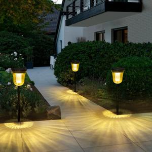Solar Lights Outside Waterproof, 6 Pack 200Lumens Super Bright Solar Pathway Lights Outdoor Waterproof with 2 Lighting Modes, Auto On/Off Outdoor Solar Lights for Yard, Walkway, Lawn