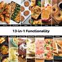 Ninja, Toaster Oven, Air Fryer, Thermometer, Toaster Oven Air Fryer Combo, Stainless Steel, Quick meals, Fries, Frozen Food, Air Fry, Dehydrate, Reheat, 13-in-1,Less Oil, Flip Away Oven, Foodi, SP351, 13 Functions + Smart Thermometer