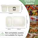 6 Pack Reusable Snack Containers with Lids, 2-Compartment Snackle box, Reusable Snack Packs Container for Meal Prep, Food Storage On-the-Go Snacking for Picnic, Work, Travel