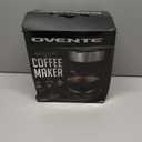 OVENTE 12-Cup Drip Coffee Maker with Borosilicate Glass Carafe, One-Touch Operation Machine, Anti-Drip System, Reusable Filter and Clear View Water Level Gauge, Ideal for Home or Office, Black CM412B
