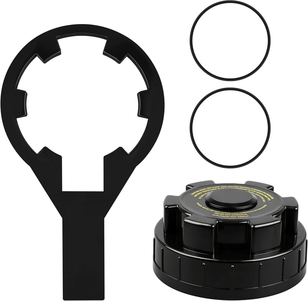 Chlorinator Lid Cover Replacement for Hayward CL200 CL220, Pool Automatic Chlorinator Feeder, ABS Material, with Lid Wrench and 2 O-Rings, 1 Pack