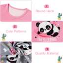 Funnycokid Girls Pajamas 3 Piece Short Sleeve Shirt Top Pants Shorts with Pockets (7-8 Years)