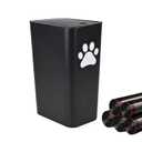 Dog Poop Trash Can Outside Plastic,10L/2.6Gal Outdoor Dog Poop Wast Trash Can Bucket with Pop-Up Lid,Small Pet Waste Container-(Include 75 Waste Bags)-Ideal for Yard,Porch-Black