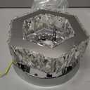 7.8 Crystal Ceiling Light Fixture, Mini Hexagonal Chandeliers 6500K Cool White Modern Flush Mount Ceiling Lights, LED Small Chandelier for Hallway Bedroom Foyer Kitchen Bathroom
