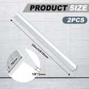 Blulu 2 Pcs 6063-T5 Aluminum Angle Stock, 24" Long X 2" Wide X 1/8" Thick
