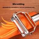 3 x Premium Stainless Steel Vegetable Peeler, julienne peeler,Portable Kitchen Tool with Dual Blade