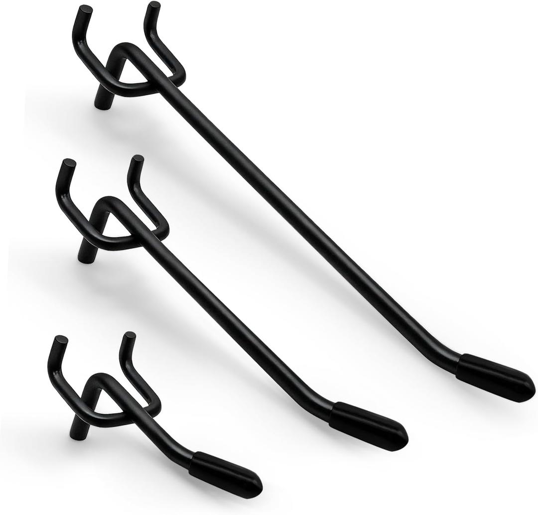 66 Piece Heavy Duty Pegboard Hooks Set,2/4/6 Inch Organizer Kit for Garage & Workshop Fits 3/16 Holes on 1/4 Thick Boards