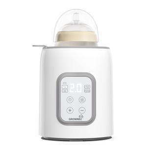 Bottle Warmer, Grownsy 8-in-1 Fast Baby Bottle Warmer with Timer, Safe for Breastmilk Nutrients, Accurate Temperature Control, with Defrost, Sterili-zing, Keep Warm, Heats Baby Food & Bottles (Gray)