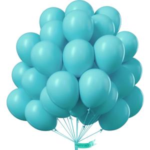 PartyWoo Teal Balloons 100pcs 12 Inch Turquoise Dark Teal Latex Balloons for Baby Shower Wedding Anniversary Gender Reveal Graduation Mermaid Birthday Pool Bachelorette Party Decorations Blue-Y69