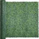 Artificial Boxwood Roll 60"x120" (50 Sqft) UV-Anti Ivy Fence Privacy Screen Faux Greenery Grass Wall Pannels for Patio Balcony Privacy, Garden, Backyard Backdrop and Fence Decor