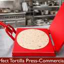 12" Commercial Steel Tortilla Press-Heavy Duty-Mexican Style Tortilla Maker-Red