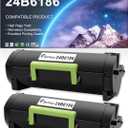 24B6186 High Yield Compatible Toner Cartridge Replacement for Lexmark M3150 XM3150 XM3150H Laser Printer (16,000 Pages, Black, 2-Pack)