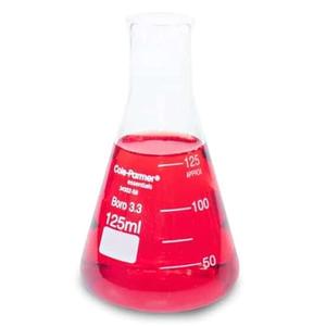 Cole-Parmer Laboratory Glass Erlenmeyer Flask, 125 mL (10 Pack)