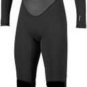 O'Neill Women's Reactor-2 3/2mm Back Zip Full Wetsuit (6, Black/Black)