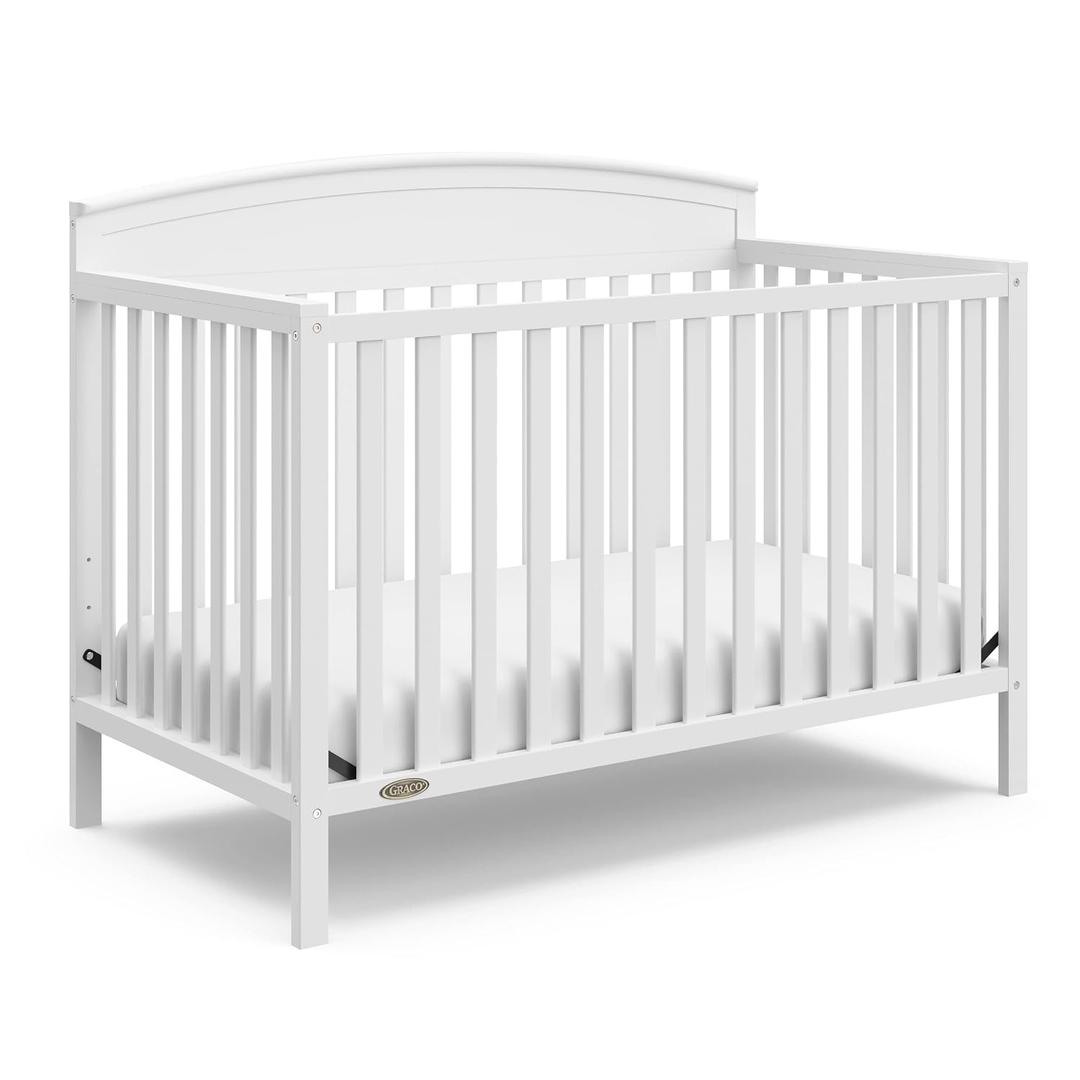 Graco Benton 5-in-1 Convertible Crib GREENGUARD Gold Certified, Converts from Baby Crib to Toddler Bed, Daybed and Full-Size Bed, Fits Standard Full-Size Crib Mattress (White)