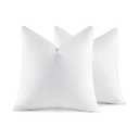 MIULEE 20x20 Pillow Inserts,Set of 2 Down Feather Throw Pillows for Couch Sofa Bed, Decorative Fluffy Throw Pillow Inserts Cotton Fabric,White