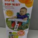 Bright Starts Pop 'N Sit Portable Booster, Indoor/Outdoor Use, Floor Seat with Feeding Tray, Teal, 6 Mos - 3 Yrs
