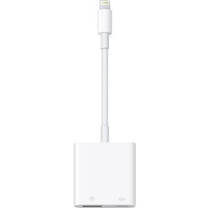 [Apple MFi Certified] Lightning to USB Camera Adapter with Charging Port for iPhone, USB3 Female OTG Adapter Compatible with iPhone/iPad Card, Readers, USB Flash Drives, Keyboards, Mice (White)