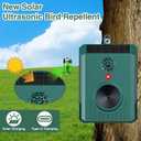 2026 Upgraded Solar Ultrasonic Bird Repellent Devices Bird Repeller Outdoor Bird Deterrents for Outside IP65 Pigeon Repellent Woodpecker Goose Deterrent for Patio Rooftops Porch Balconies(2)